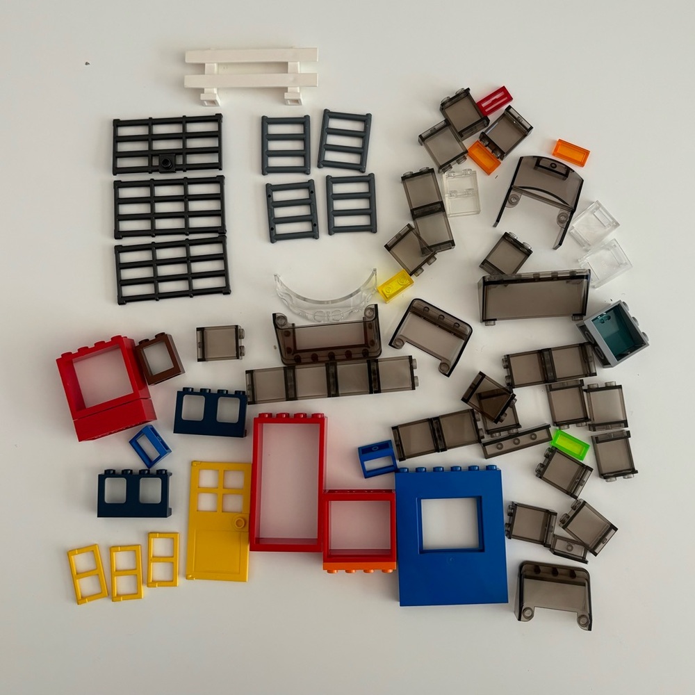Legos doors windows fences toys